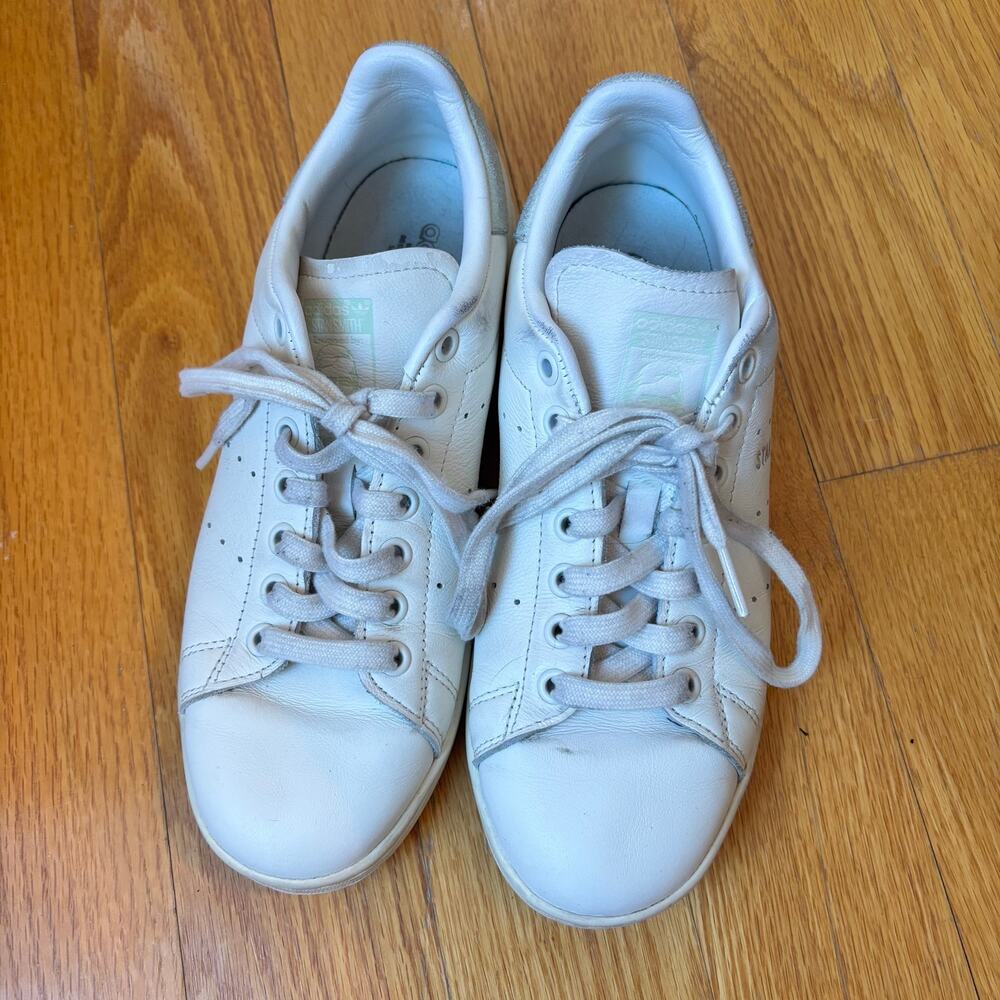 Adidas Stan Smith White Matte Grey Sneakers Women's Size 7.5 Low Top Classic